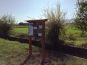 The board along rio Enzola near Bibbiano