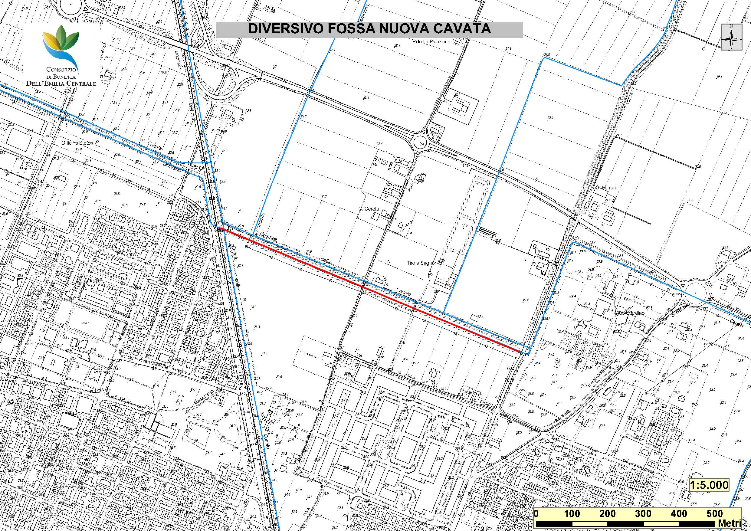 Map of Diversivo Fossa Nuova Cavata