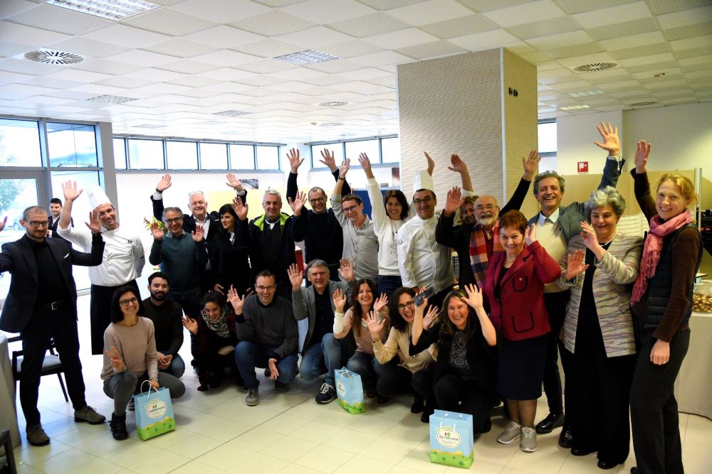 Group picture during the visit to Cal Parma