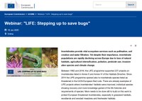 Sintesi webinar "LIFE: Stepping up to save bugs"